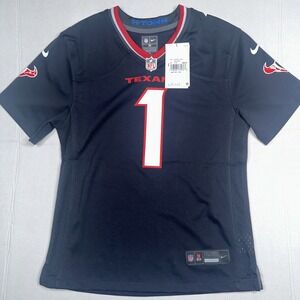Houston Texans Stefon Diggs #1 Nike NFLPA Jersey Boys Medium Black Short Sleeve.